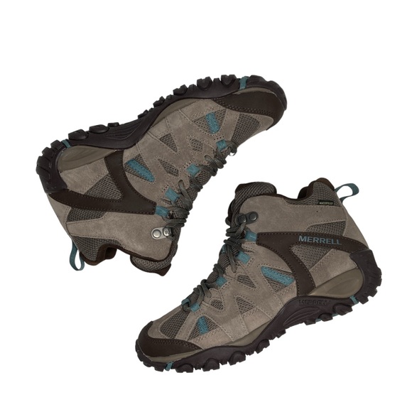 Merrell Deverta 2 Mid Womens Waterproof Leather Hiking Boots Outdoor Trekking - Picture 3 of 5